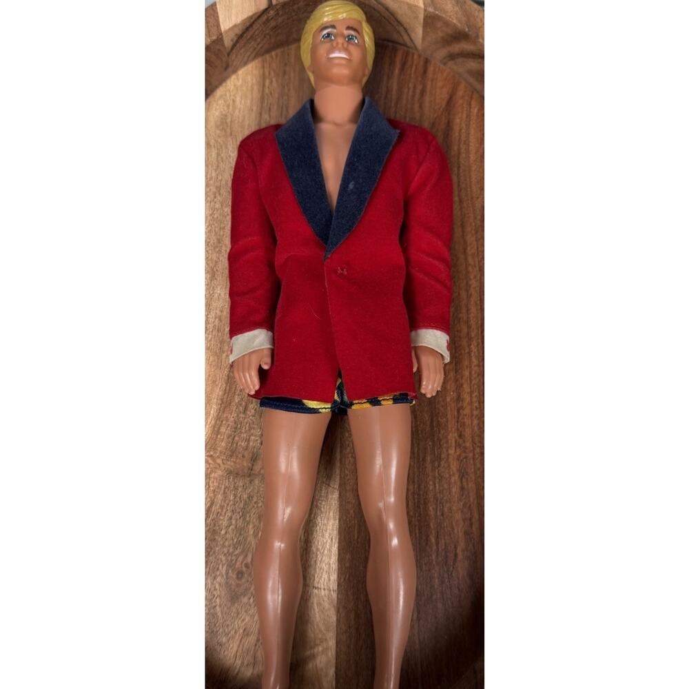 VINTAGE 1986 Heart Family Ken Doll (1968 Mark) Red Formal & Tropical Shorts Lot